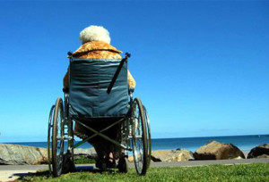 Generic pic of an old woman in a wheelchair.