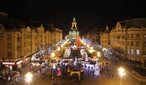 Targ Craciun Timisoara noaptea