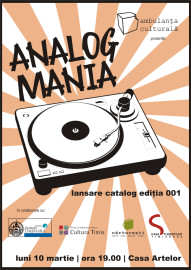 Afis lansare catalog Analog Mania