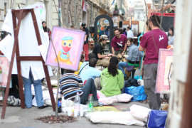 Expozitie pictura in strada Timisoara