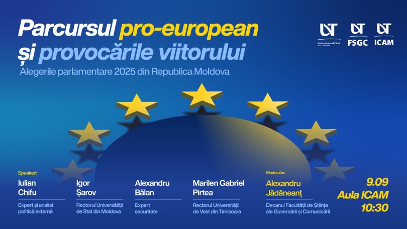 Parcursul european - dezbatere UVT - afis